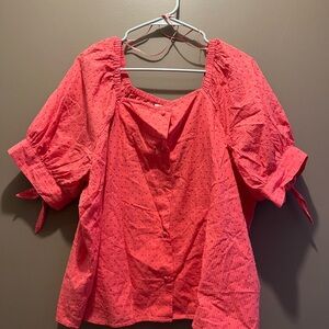 LC Lauren Conrad Textured Pink Blouse
